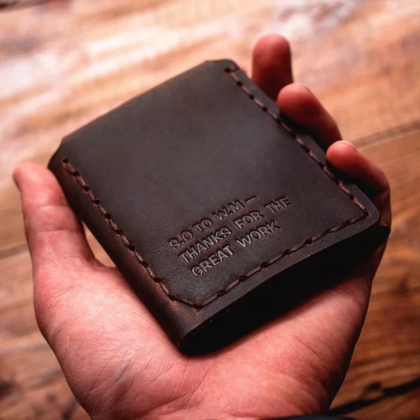 Billetera Retro Personalizada de Tres Pliegues