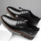 Zapatos de Cuero para Hombre Punta Redonda Estilo Moderno