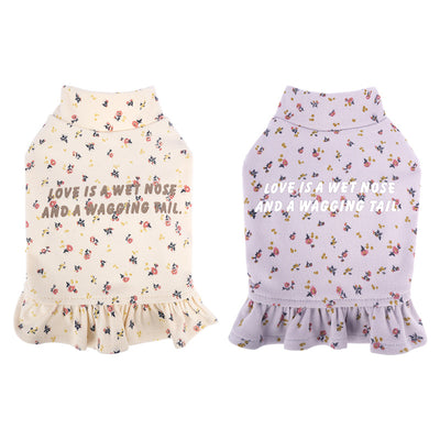 Suéter Floral para Perro Pequeño Bichon Teddy con Falda Interior - Image 9