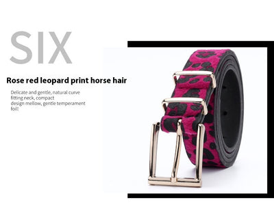 Cinturón de Crin de Caballo con Estampado Leopardo - Estilo Creativo Femenino - Image 17
