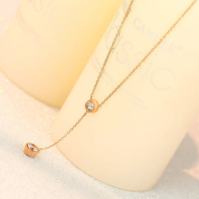 Collar de Oro Rosado 18K Laminado en Acero Inoxidable con Perforación Simple - Image 3