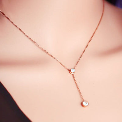 Collar de Oro Rosado 18K Laminado en Acero Inoxidable con Perforación Simple - Image 4