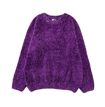 Suéter Chenilla Oversized con Capucha - Estilo Coreano para Otoño e Invierno - Image 13