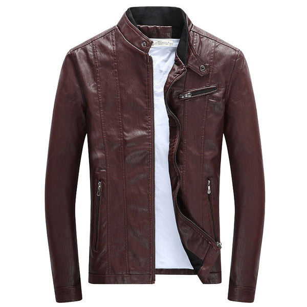 Chaqueta Slim Fit con Cuello Alto y Cierre