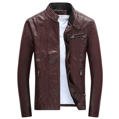 Chaqueta Slim Fit con Cuello Alto y Cierre
