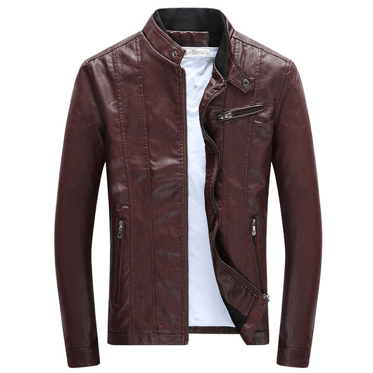 Chaqueta Slim Fit con Cuello Alto y Cierre