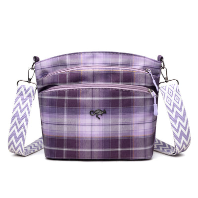 Bolsa Bandolera Escolar de Cuadros Artísticos Gran Capacidad para Mujeres - Image 7