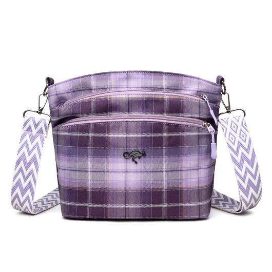 Bolsa Bandolera Escolar de Cuadros Artísticos Gran Capacidad para Mujeres - Image 7