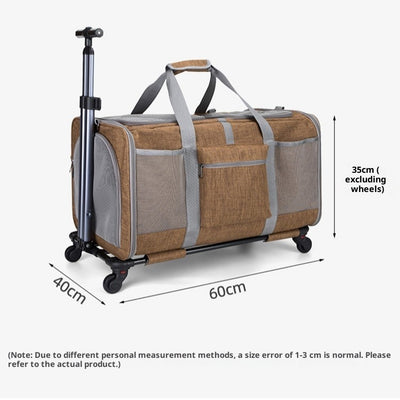 Bolsa de Transporte Plegable para Mascotas con Ruedas y Correa - Image 2