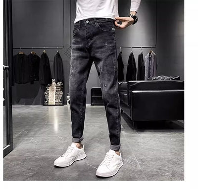 Jeans Negros Slim Fit Elásticos Ajustados para Hombre - Image 13