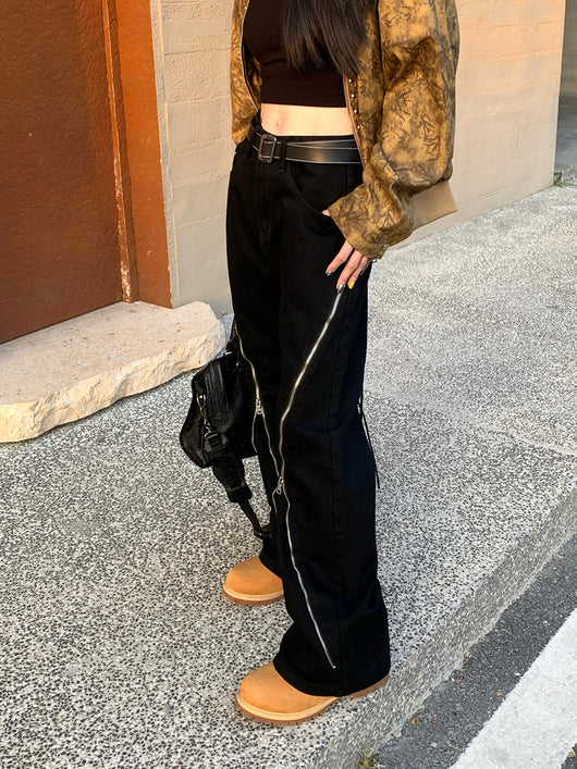Pantalones Skinny Negros con Cierre Estilo American High Street - Image 5