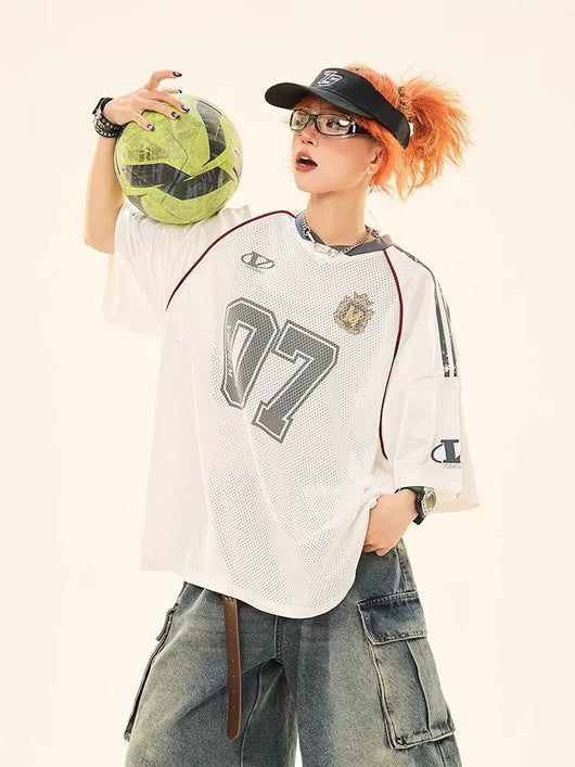 Polo Deportivo Mesh Estilo Universitario para Verano - Image 23