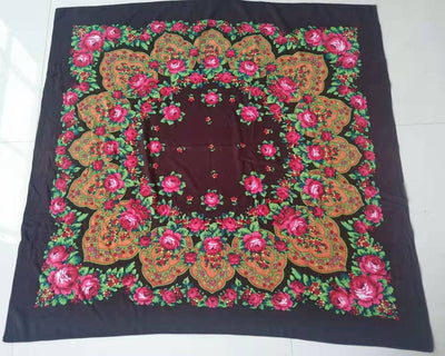 Foulard Cuadrado Étnico con Flecos - Abrigo Cálido y Elegante - Image 25