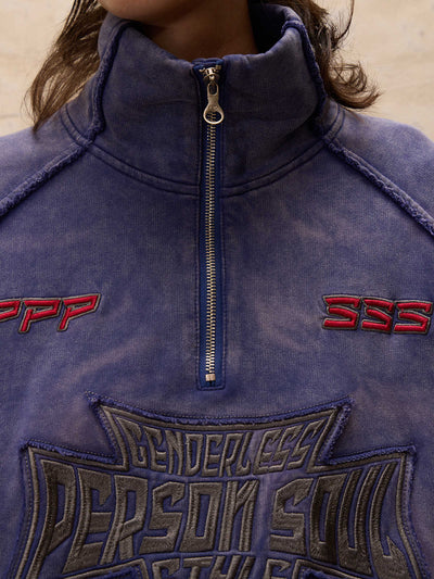 Sudadera con Cuello Alto, Teñido Anudado y Detalles Bordados - Image 11