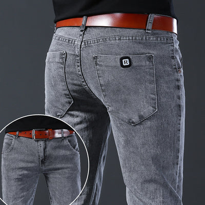 Jeans Casuales Elásticos de Cintura Media para Hombre - Image 4