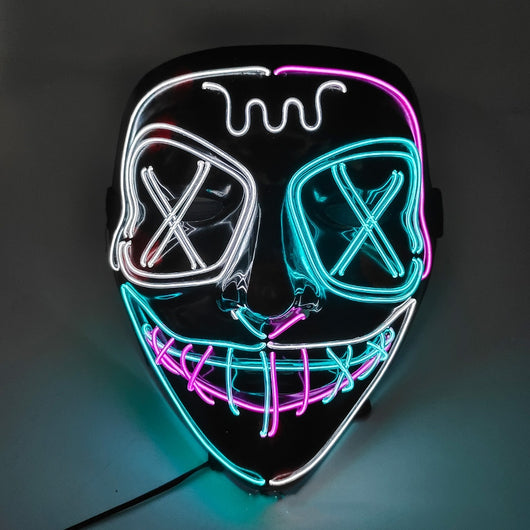 Máscara Facial Completa de Terror EL con Brillo para Halloween - Image 22