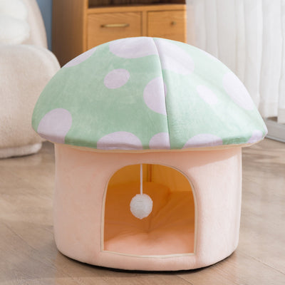 Cama Suave para Mascotas con Diseño de Seta - Removible y Lavable - Image 5