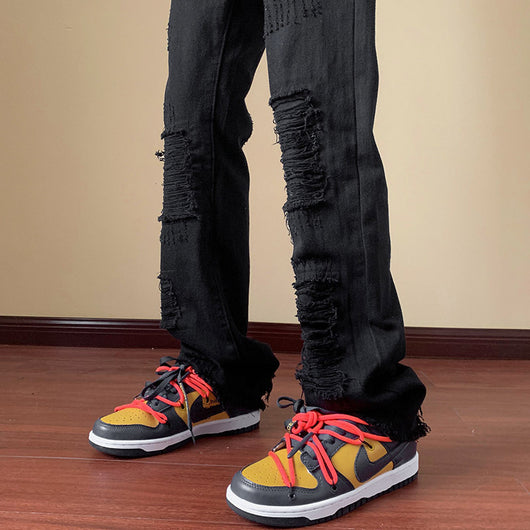 Pantalones Vaqueros Rotos Slim Bootcut para Hombre - Image 4