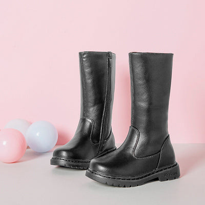 Botas Infantiles de Moda para Otoño e Invierno - Estilo Elegante en Colores Sólidos - Image 4