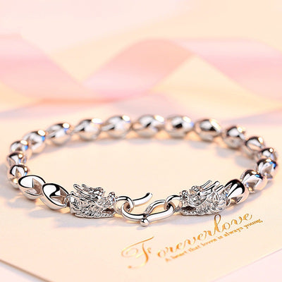Pulsera de Hombre Cabeza de Dragón en Plata - Image 10
