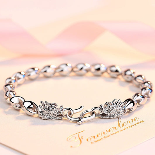 Pulsera de Hombre Cabeza de Dragón en Plata - Image 10
