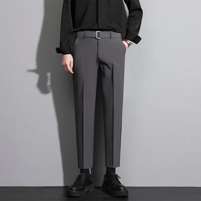 Pantalones Casuales Coreanos Rectos Antirruga de Corte Moderno - Image 7