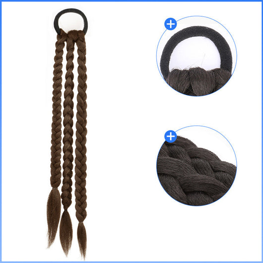 Peluca de Trenzas Box Braids con Coleta y Anillo de Cabello - Image 24
