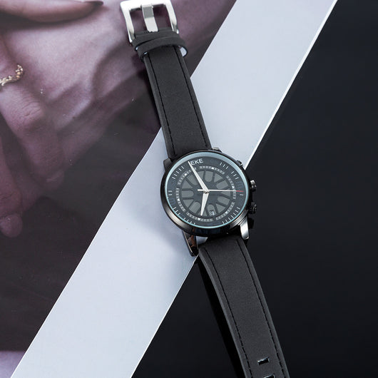 Set de 3 Piezas para Hombre: Reloj Deportivo Retro, Bolígrafo y Gemelos con Calendario - Image 9