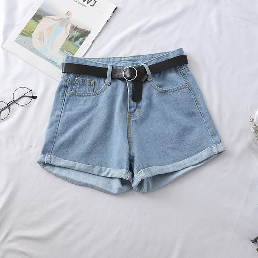 Shorts de Mezclilla Talle Alto con Ruedo Fruncido - Image 9
