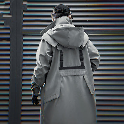 Abrigo Trench Mecánico con Doble Cierre y Capucha para Hombre - Image 11
