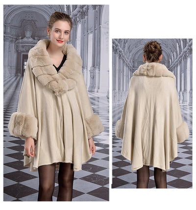 Capa Chal de Pelaje de Conejo Rex para Mujer - Image 6