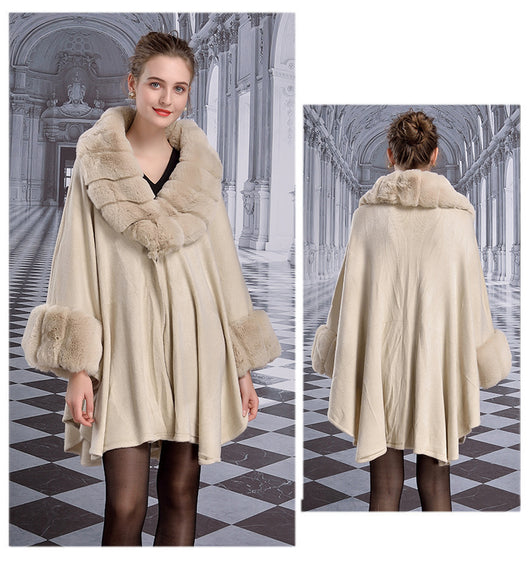 Capa Chal de Pelaje de Conejo Rex para Mujer - Image 6