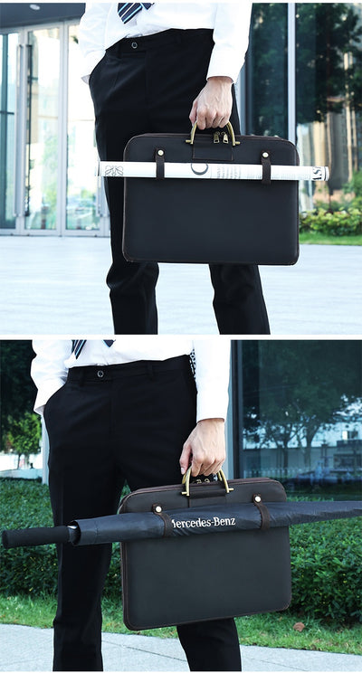 Maletín Ejecutivo de Cuero Crazy Horse para Hombre - Bolsa Portacomputadora - Image 10