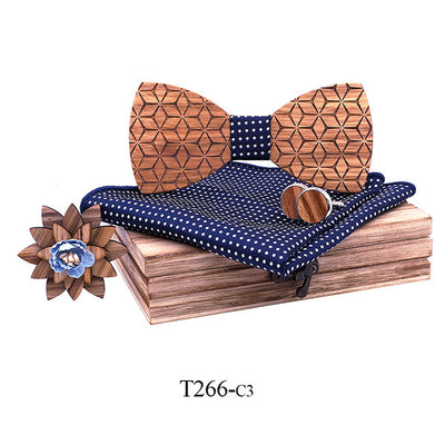 Corbatín de Madera Artesanal para Traje de Negocios Británico - Image 3