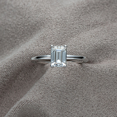 Anillo de Moissanita en Plata 925 con Bisel Rectangular - Image 6