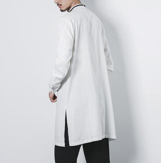 Chaqueta de Botones Lino y Algodón para Hombre - Image 5