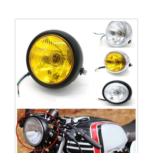 Faro Redondo Custom Estilo Retro - Carcasa Negra