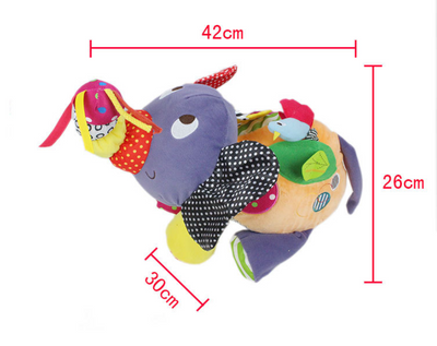 Juguete de Peluche Elefante con Anillo Sonajero y Campana para Bebés - Image 6