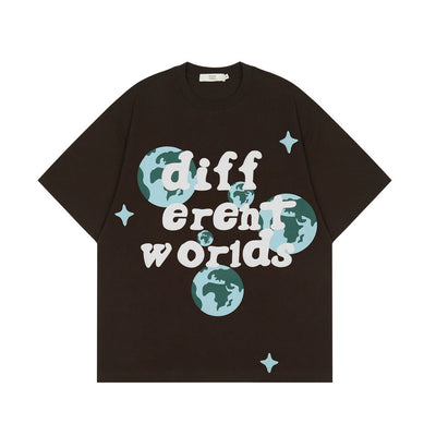Camiseta Estampada Earth Letter para Hombre - Image 3