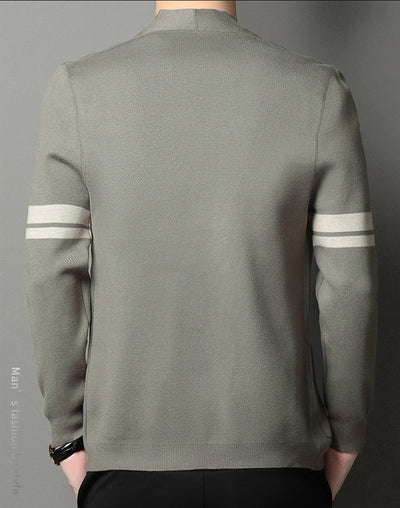 Suéter Abrigo Hombre Invierno Tejido Grueso Jacquard Manga Larga - Image 17