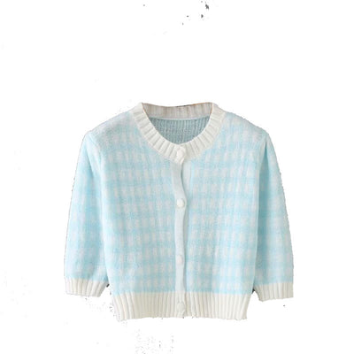 Blusa Cuello Redondo con Detalles en Contraste y Mangas Cinco Puntos - Image 13