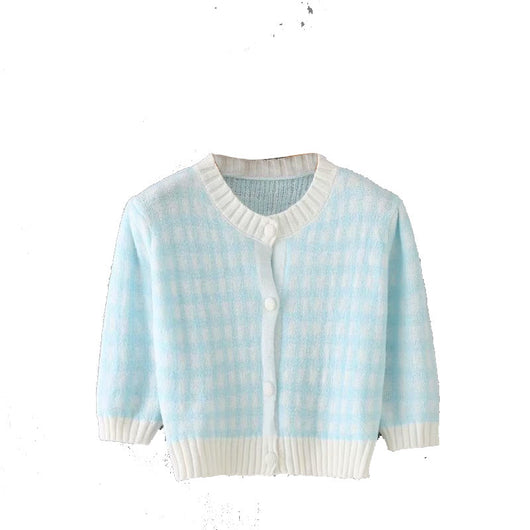 Blusa Cuello Redondo con Detalles en Contraste y Mangas Cinco Puntos - Image 13