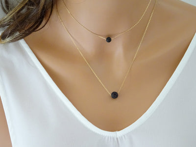 Collar Doble de Lava Negra - Energía y Estilo Natural - Image 7