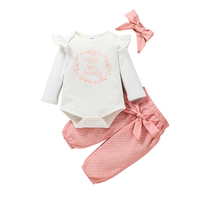 Conjunto de 3 Piezas de Ropa Infantil Estilo Europeo - Blusa y Pantalón Largo para Niñas - Image 5