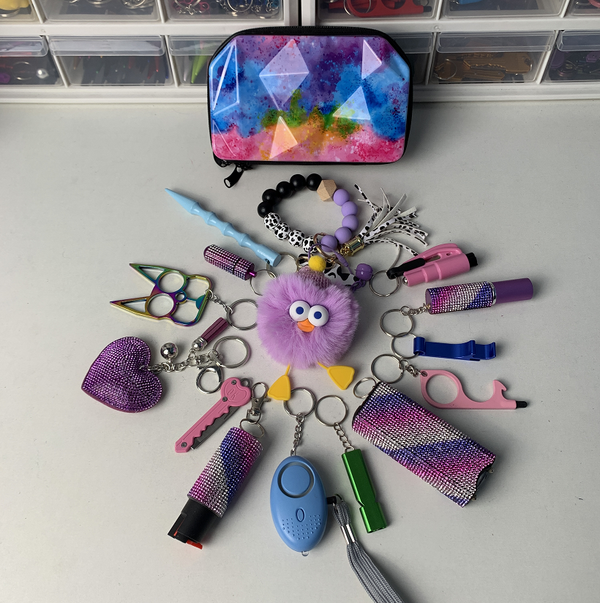 Set de 16 Llaveros Brillantes para Bolso