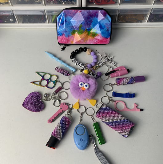 Set de 16 Llaveros Brillantes para Bolso