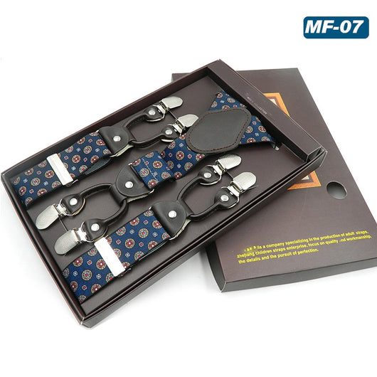 Tirantes Elásticos Multicolor con 6 Clips para Hombre - Image 28