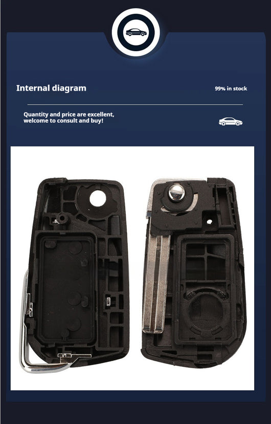 Carcasa de Llave Plegable para Toyota Camry y Highlander - Control Remoto 4 Botones - Image 7