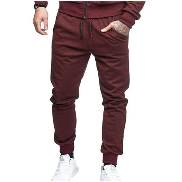 Pantalones Slim Fit de Color Liso - Estilo Europeo y Americano