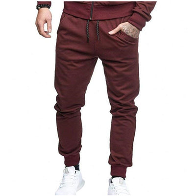 Pantalones Slim Fit de Color Liso - Estilo Europeo y Americano
